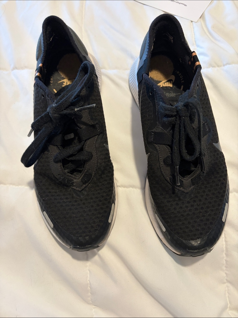 NIKE Black Athletic Sneakers with Subtle Logo
